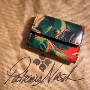 Patricia Nash - chianni card leather wallet accordion style floral - NWOT